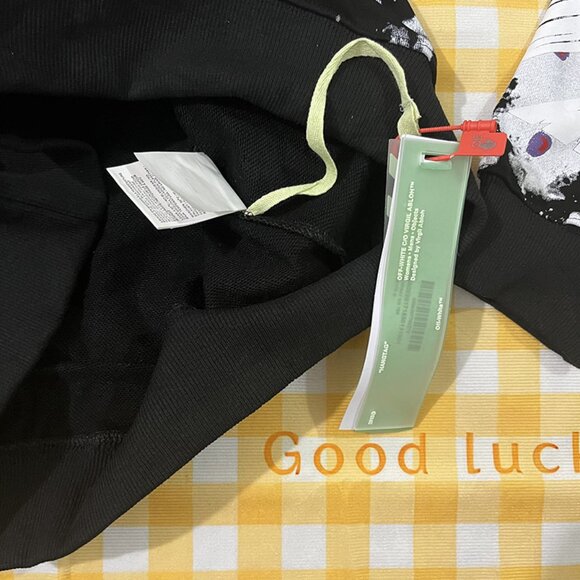 Off-White Black Graffiti-Style Splatter Print Sweatshirt - Picture 5 of 7